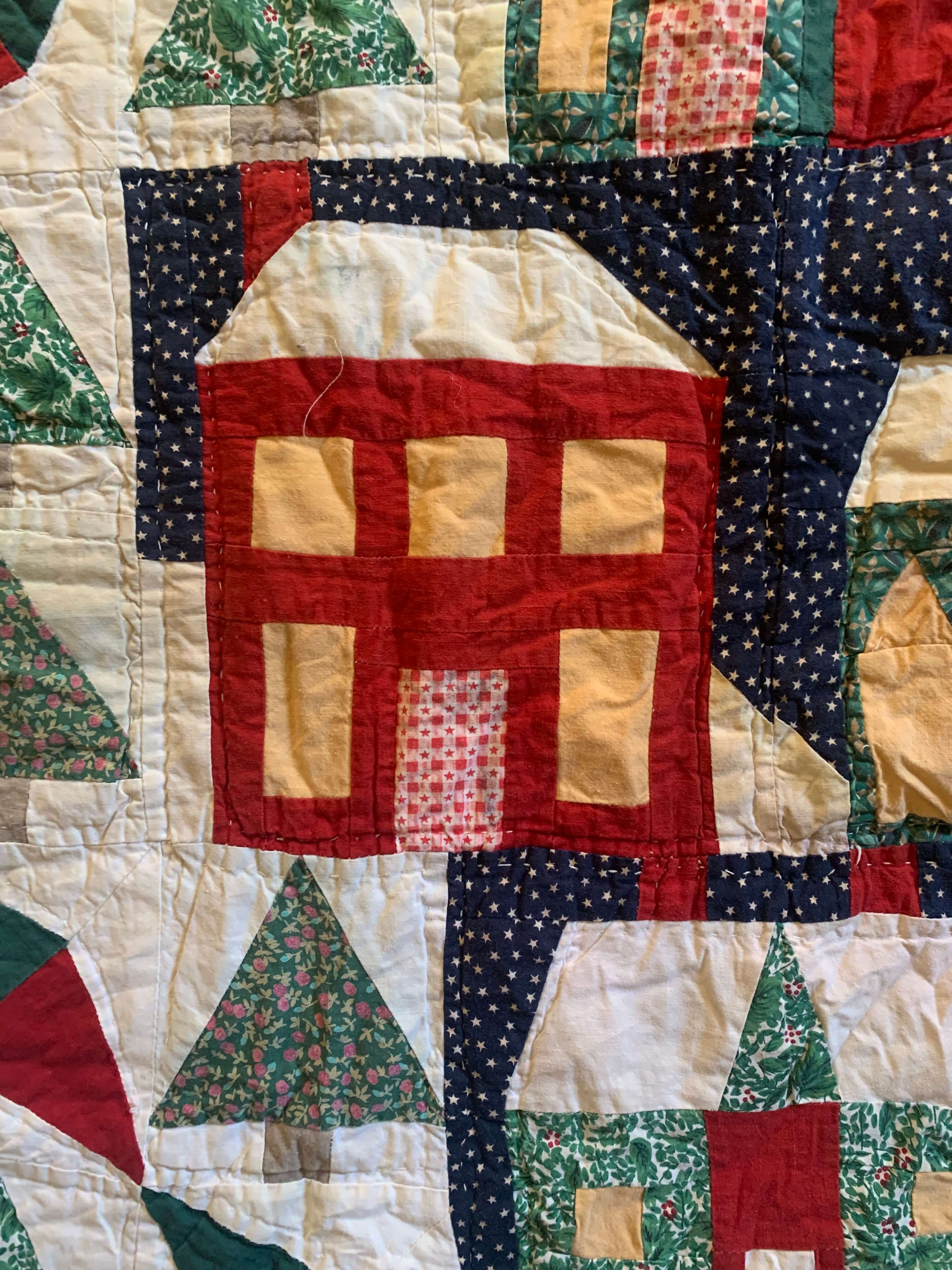 Handmade Christmas Appliqué Houses