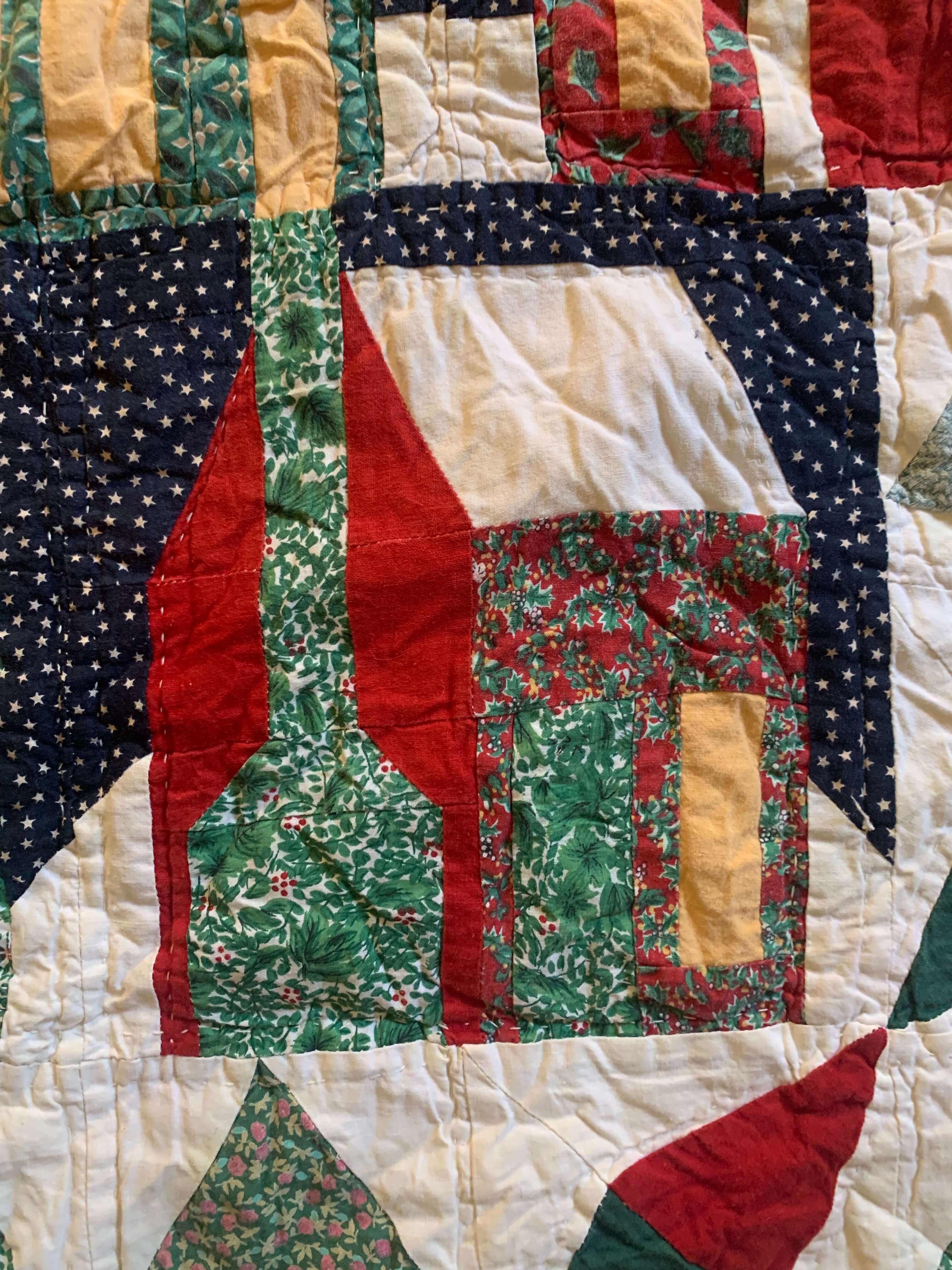 Handmade Christmas Appliqué Houses