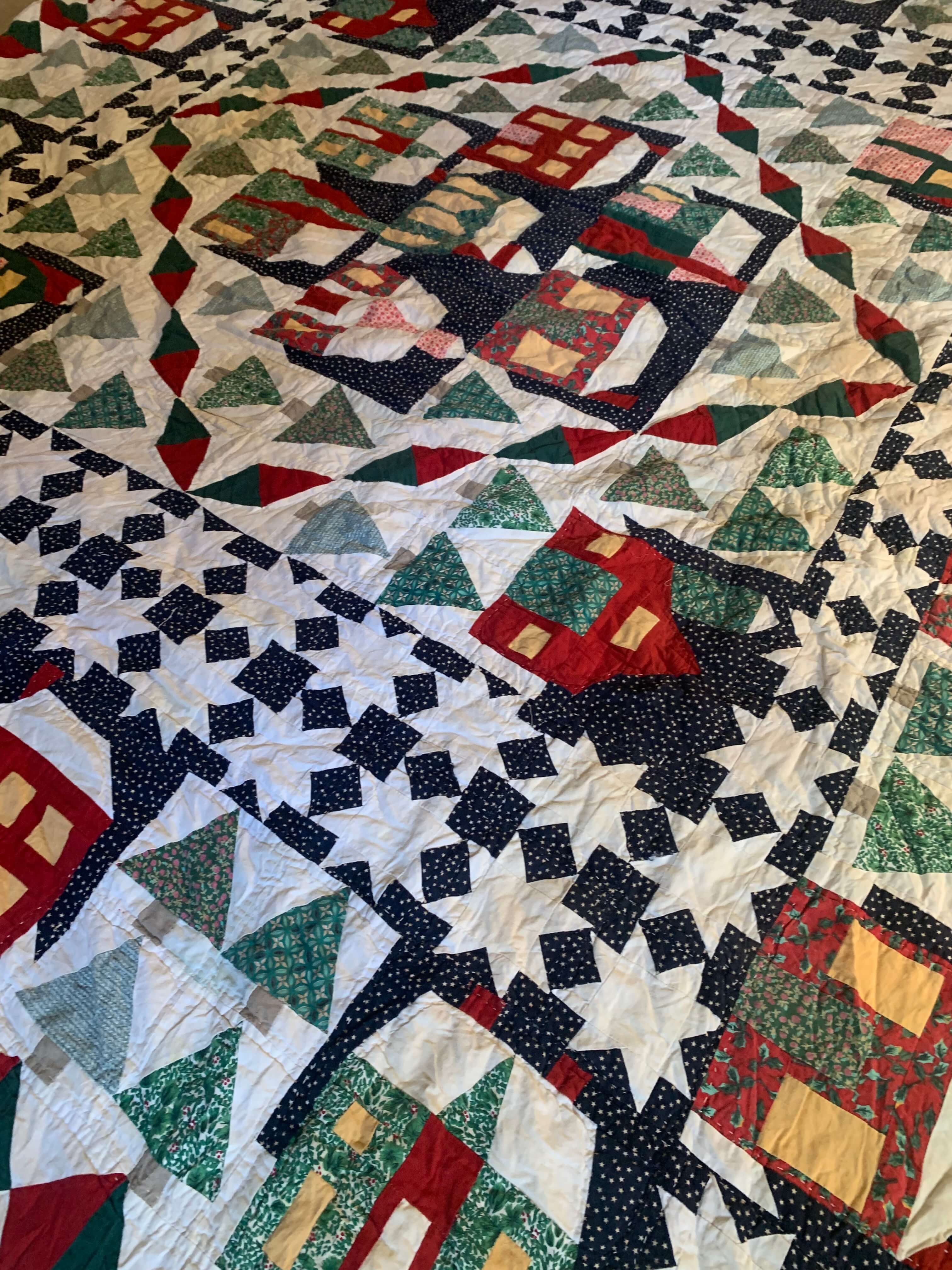 Handmade Christmas Appliqué Houses