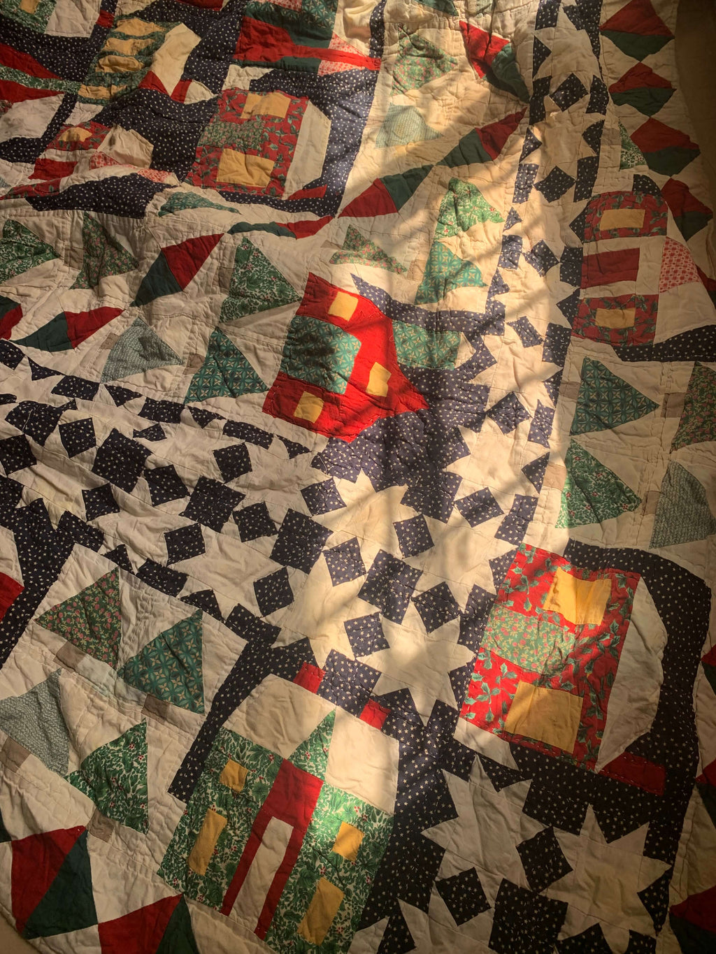 Handmade Christmas Appliqué Houses