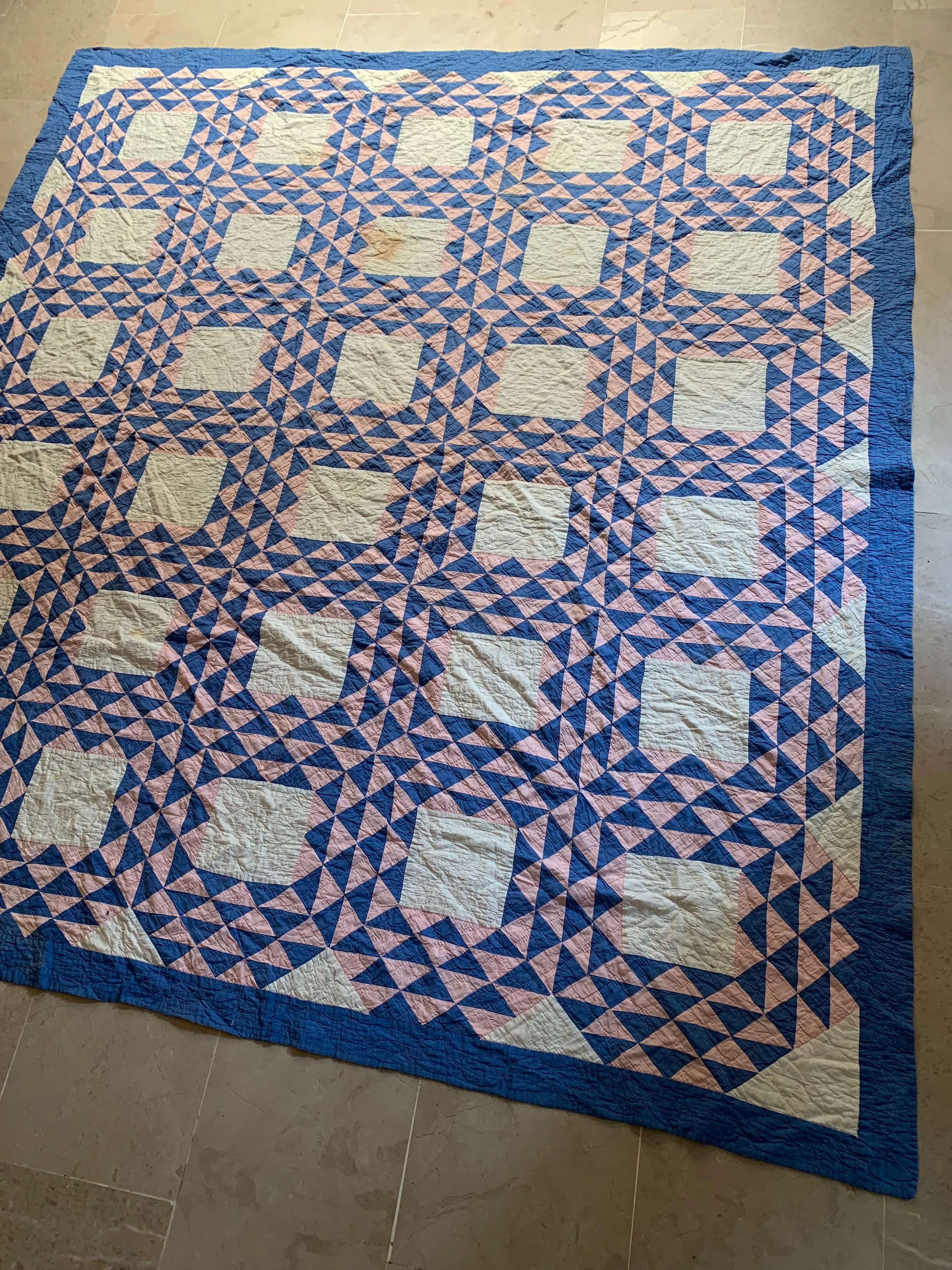 Hand-stitched Antique Ocean Waves