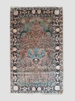 shiny kashmiri carpet, simply artique