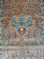 shiny kashmiri carpet, simply artique