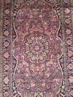 pink kashmiri carpet, simply artique