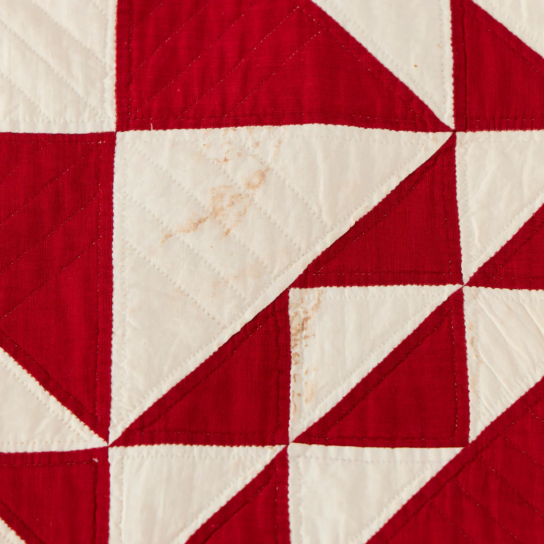 Antique Red and White Quilt - Image 13