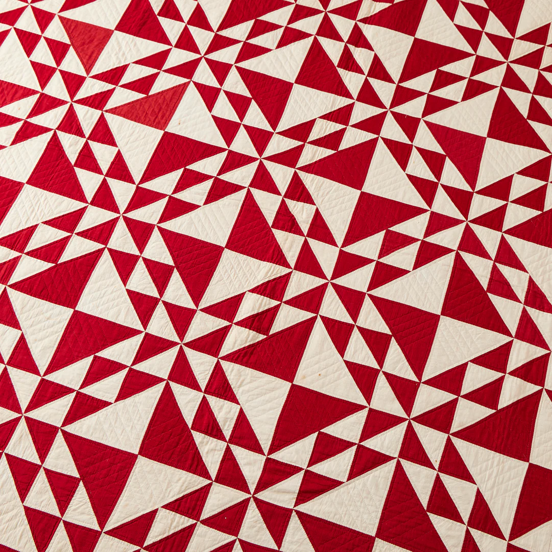 Antique Red and White Quilt - Image 4