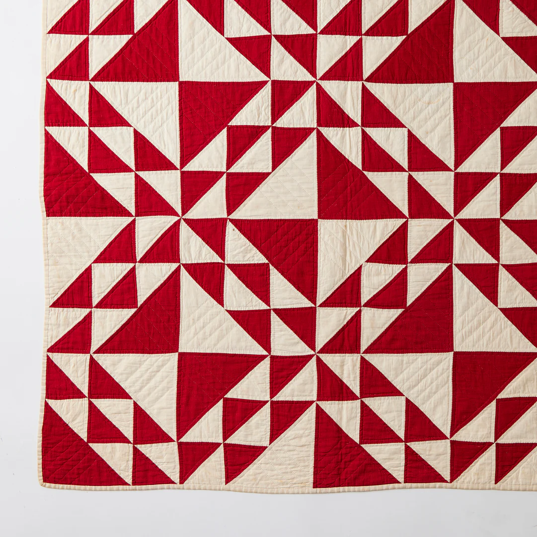 Antique Red and White Quilt - Image 6
