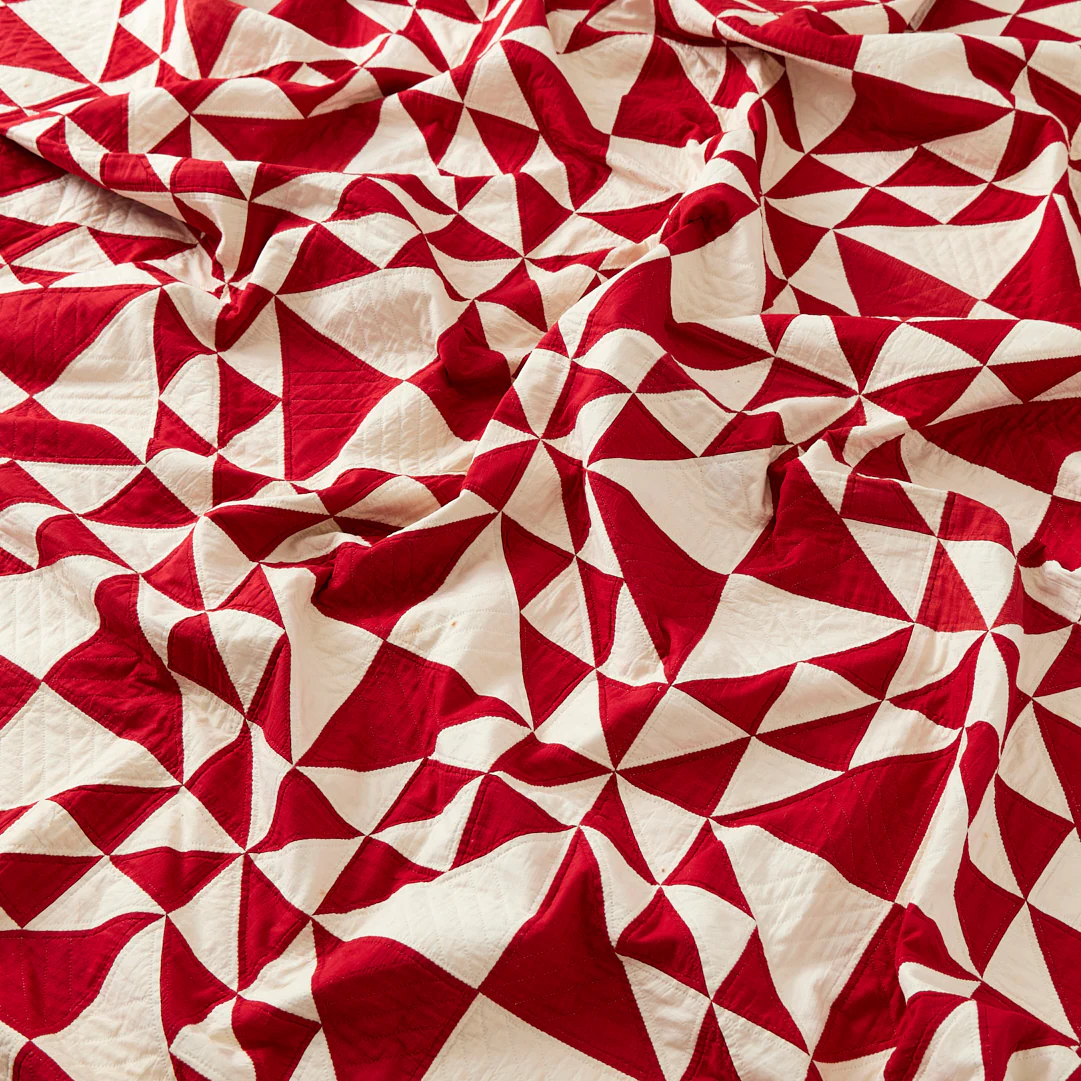 Antique Red and White Quilt - Image 5