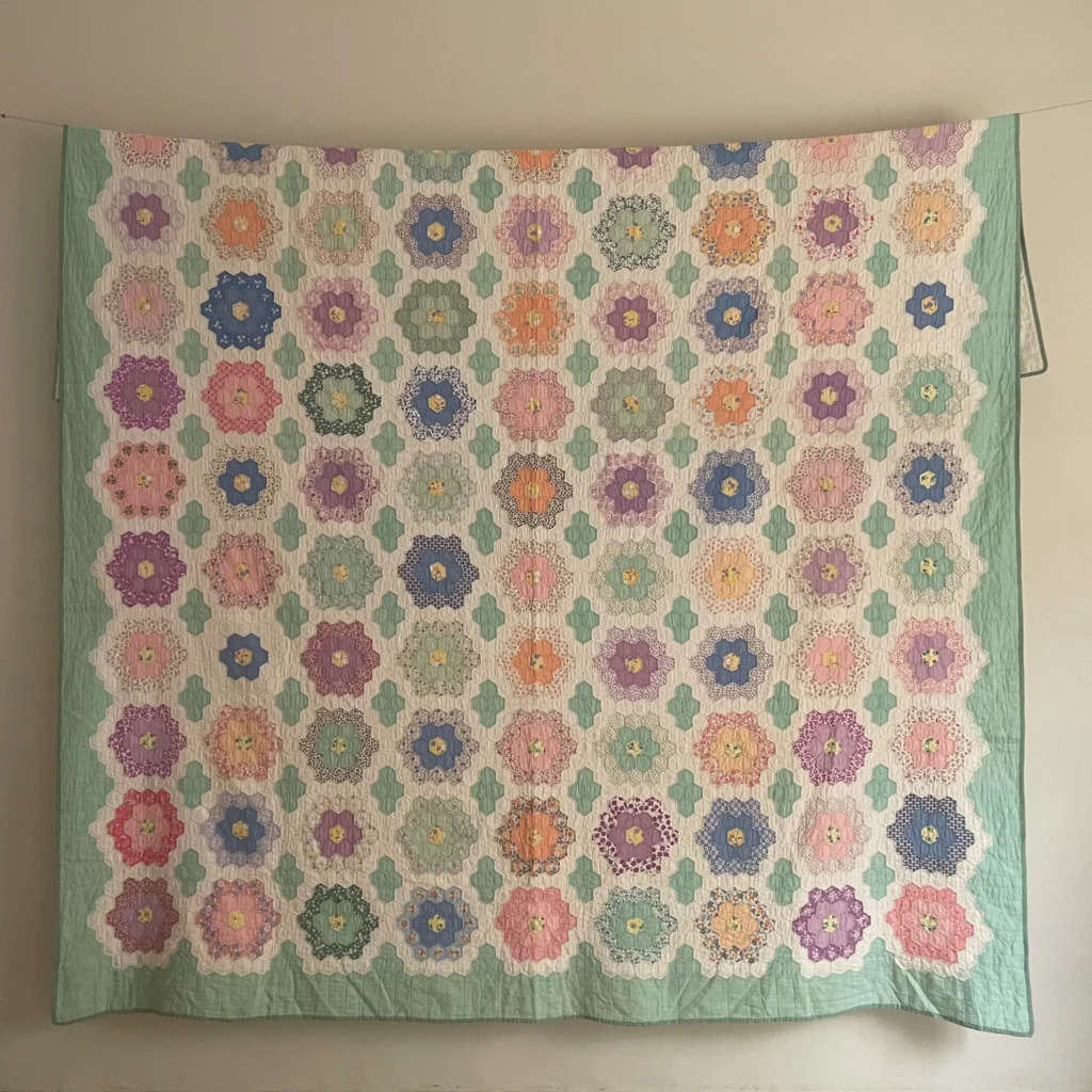 Grandmothers Flower Garden Quilt
