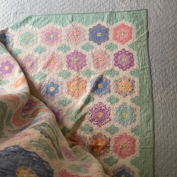 Grandmothers Flower Garden Quilt - View 6
