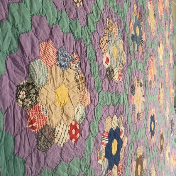 IMG_4816_6_11zon Grandmothers Flower Garden Quilt II - View 9