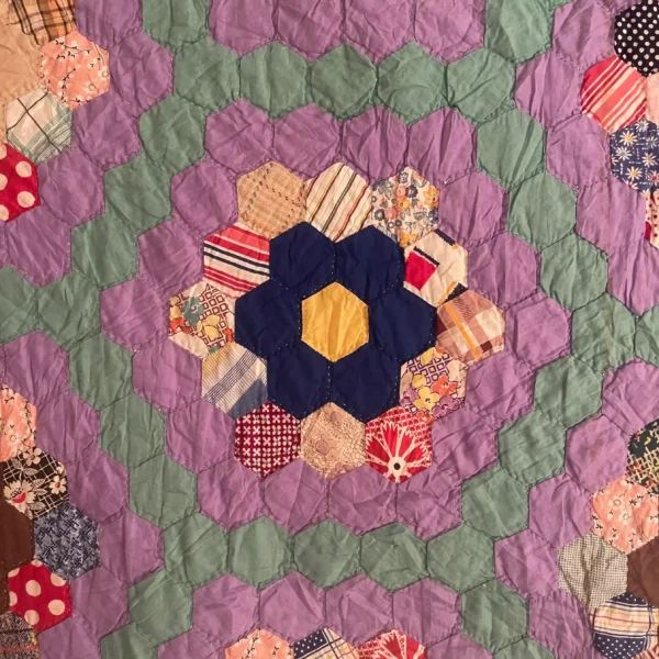IMG_4817_7_11zon Grandmothers Flower Garden Quilt II - View 8