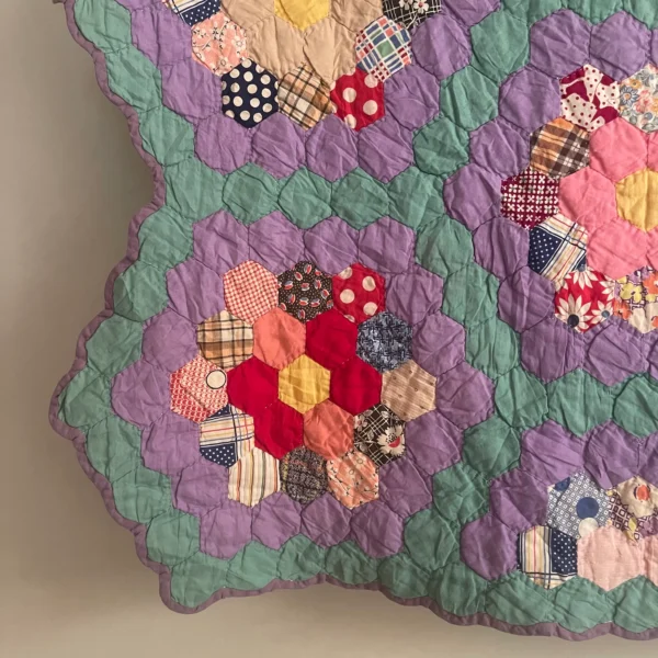 IMG_4818_8_11zon Grandmothers Flower Garden Quilt II - View 7