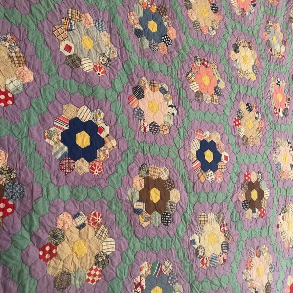 IMG_4819_9_11zon Grandmothers Flower Garden Quilt II - View 10