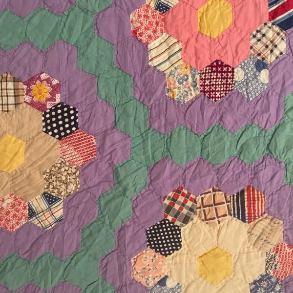 IMG_4820_10_11zon Grandmothers Flower Garden Quilt II - View 11