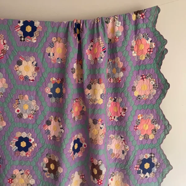IMG_4827_13_11zon Grandmothers Flower Garden Quilt II - View 6