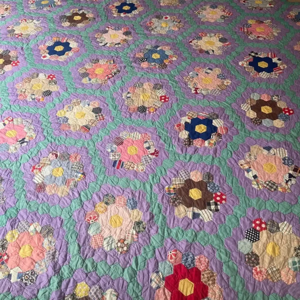 IMG_4828_14_11zon Grandmothers Flower Garden Quilt II - View 14