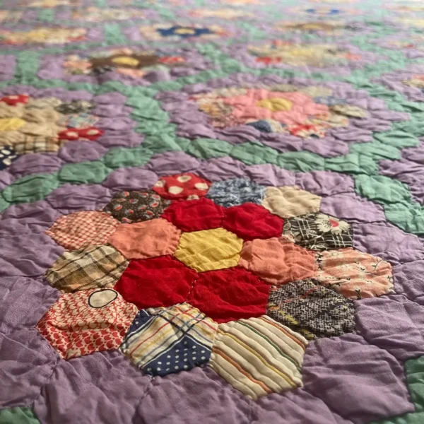 IMG_4830_16_11zon Grandmothers Flower Garden Quilt II - View 15