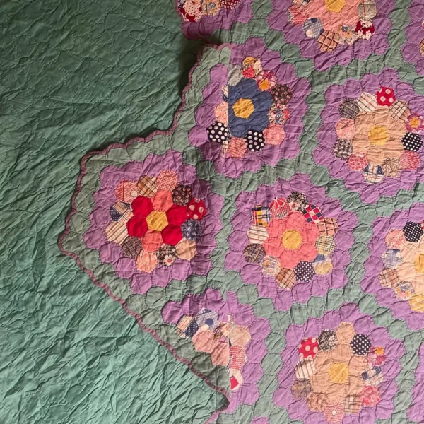 IMG_4831_17_11zon Grandmothers Flower Garden Quilt II - View 16