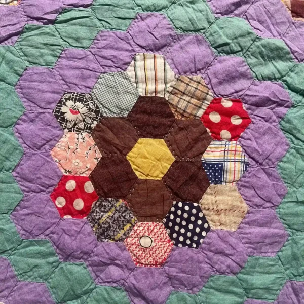 IMG_4832_18_11zon Grandmothers Flower Garden Quilt II - View 17