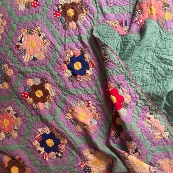 IMG_4835_21_11zon Grandmothers Flower Garden Quilt II - View 19