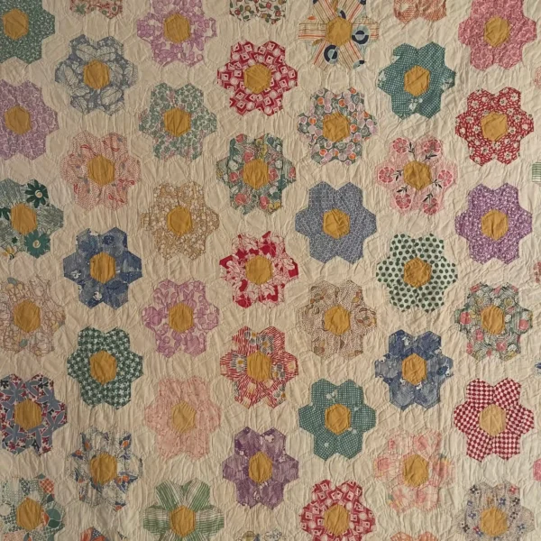 IMG_4840_17_11zon Grandmothers Flower Garden Quilt III - View 4