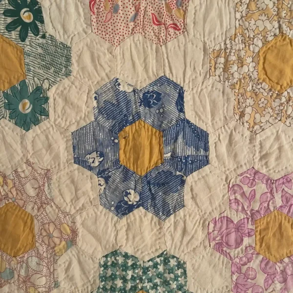 IMG_4841_18_11zon Grandmothers Flower Garden Quilt III - View 5