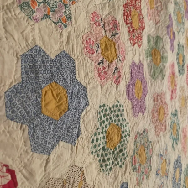 IMG_4843_20_11zon Grandmothers Flower Garden Quilt III - View 7