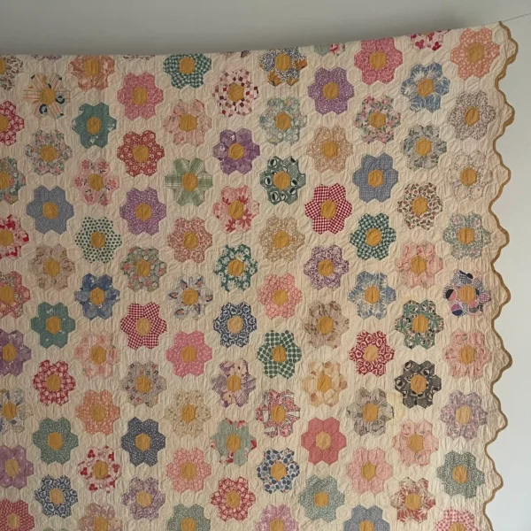 IMG_4844_21_11zon Grandmothers Flower Garden Quilt III - View 15