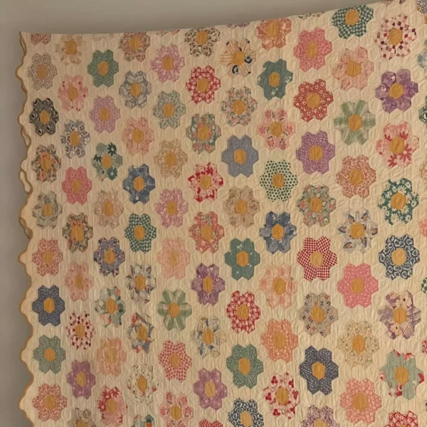 IMG_4845_22_11zon Grandmothers Flower Garden Quilt III - View 6