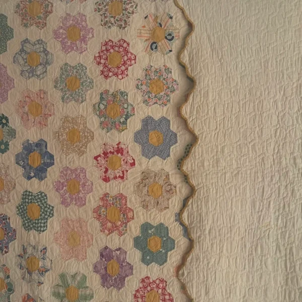 IMG_4846_1_11zon Grandmothers Flower Garden Quilt III - View 2