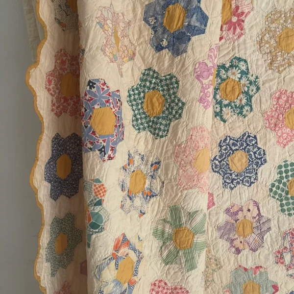 IMG_4859_8_11zon Grandmothers Flower Garden Quilt III - View 16