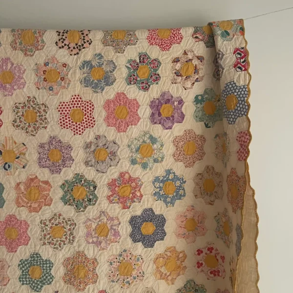 IMG_4865_13_11zon Grandmothers Flower Garden Quilt III - View 11