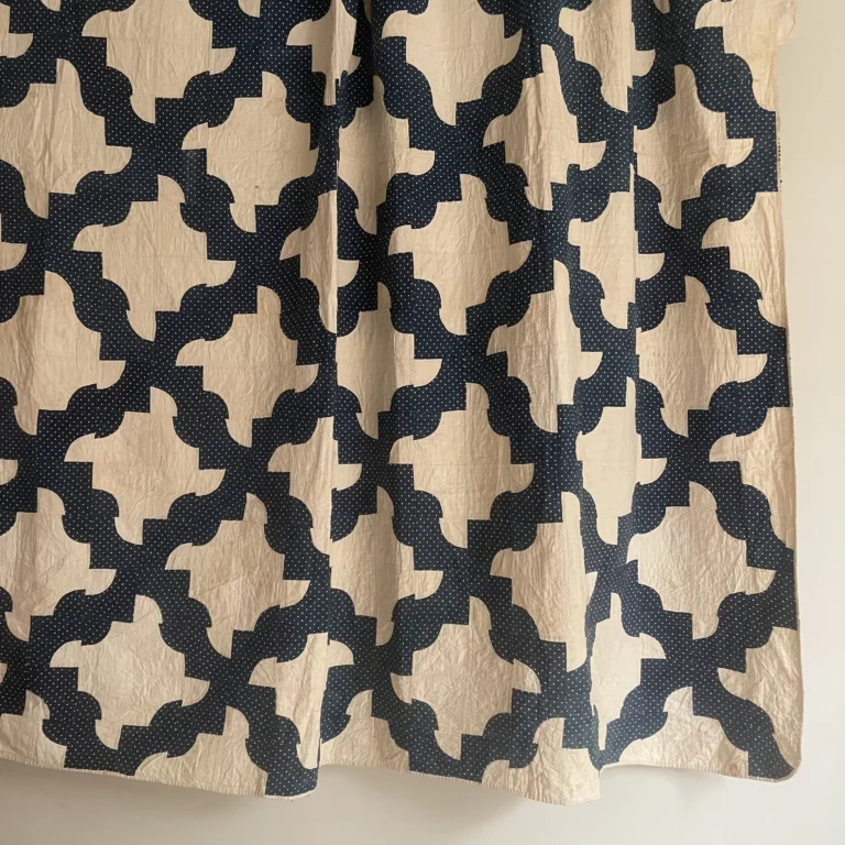 Indigo Drunkards Path Quilt